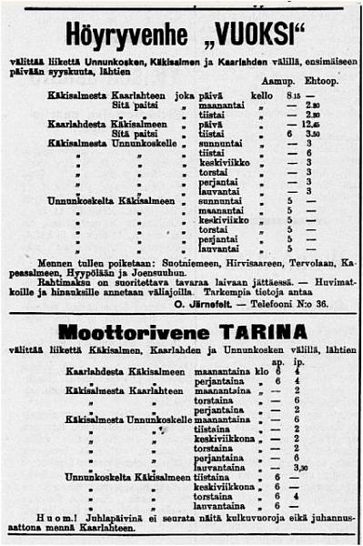 ilmoitus 1910