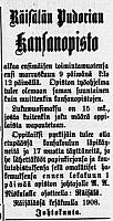 ilmoitus 1908